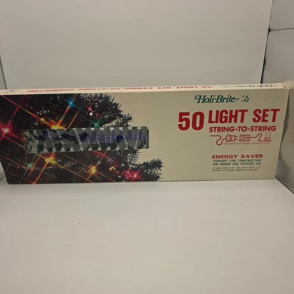 Holi-Brite‎ 50 Light Set Blue String-to-String Indoor Outdoor Energy Saver New